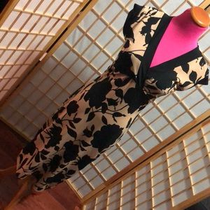 Heart moon star stunning nude black fitted dress M